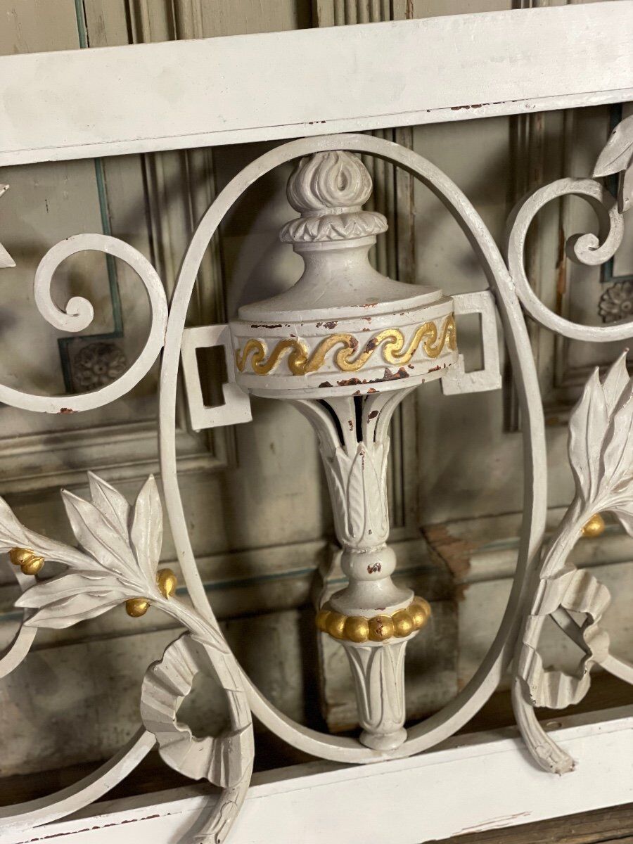 Pair of cast iron window shutters in Louis XVI style.