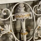 Pair of cast iron window shutters in Louis XVI style.