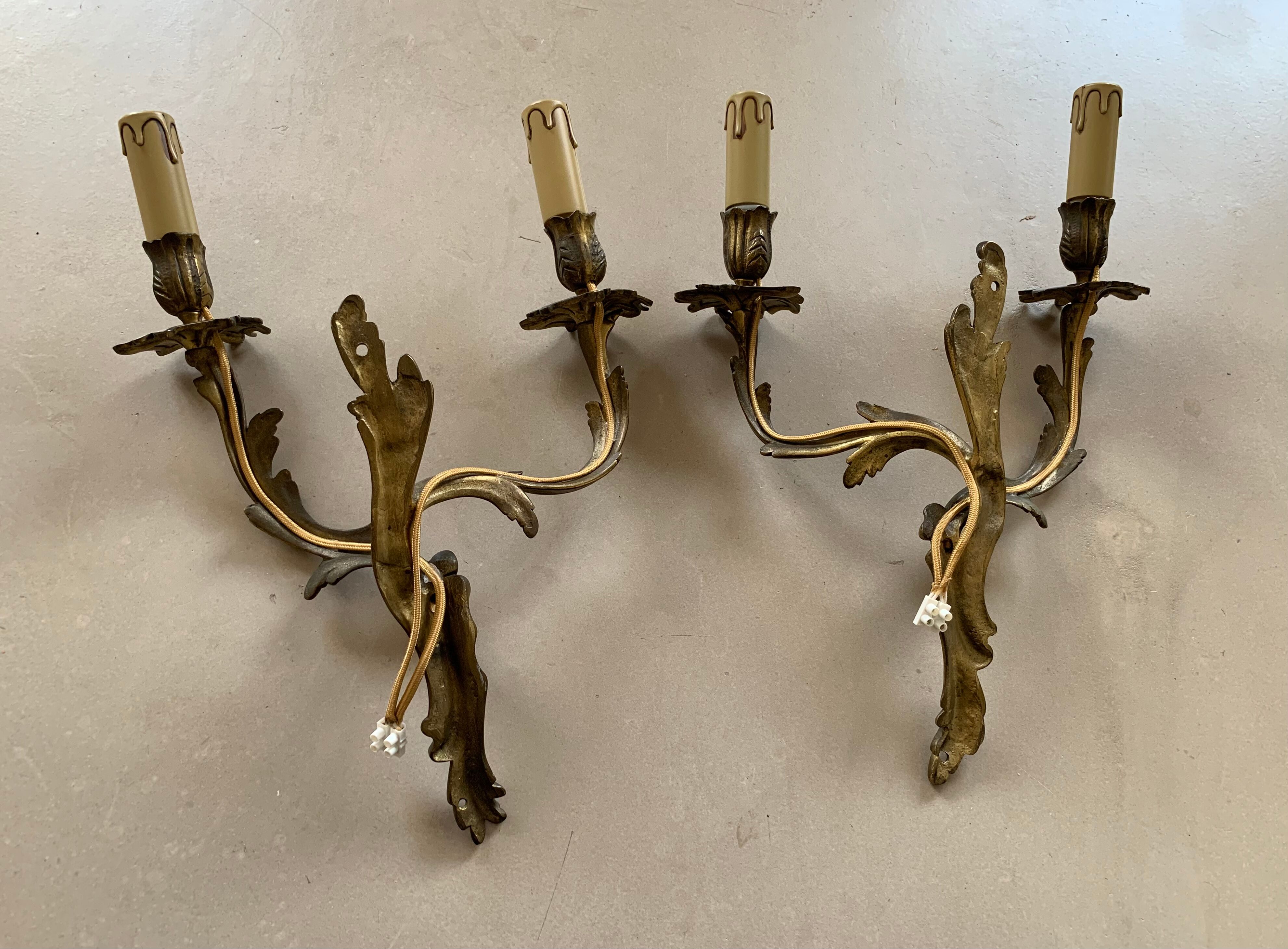 Pair of Louis XV bronze sconces