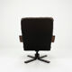 Mid-century leather swivel chair