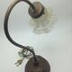 Old brass with tulip gooseneck light
