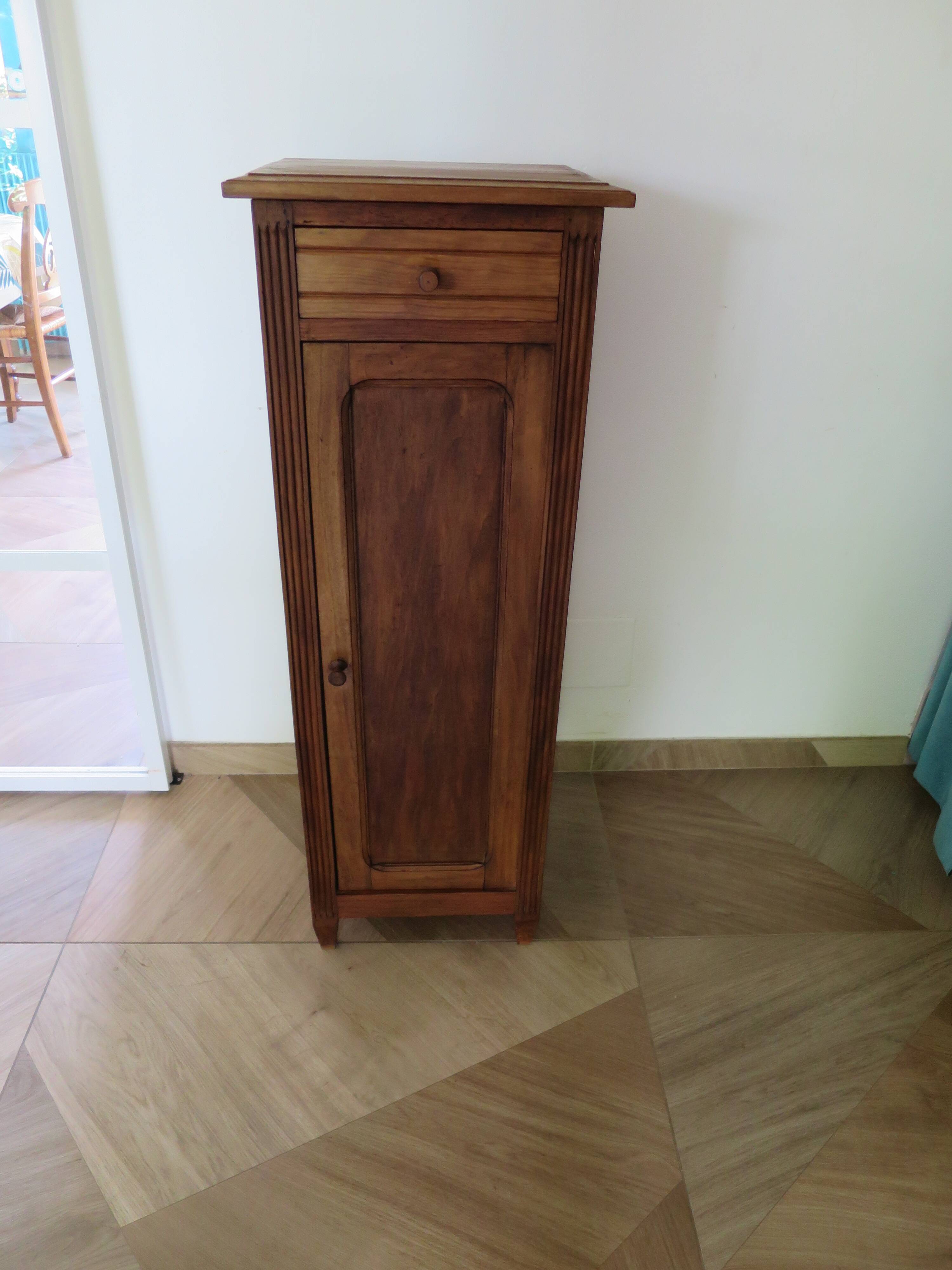 vintage - jam cabinet - side table - 1 drawer - 1 door - rustic style