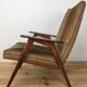 Fauteuil scandinave pieds compas en bois