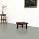 Brutalist tripod coffee table in solid teak – 1970s