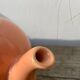 Salmon-colored ceramic teapot, Maison Pagnossin, Italy