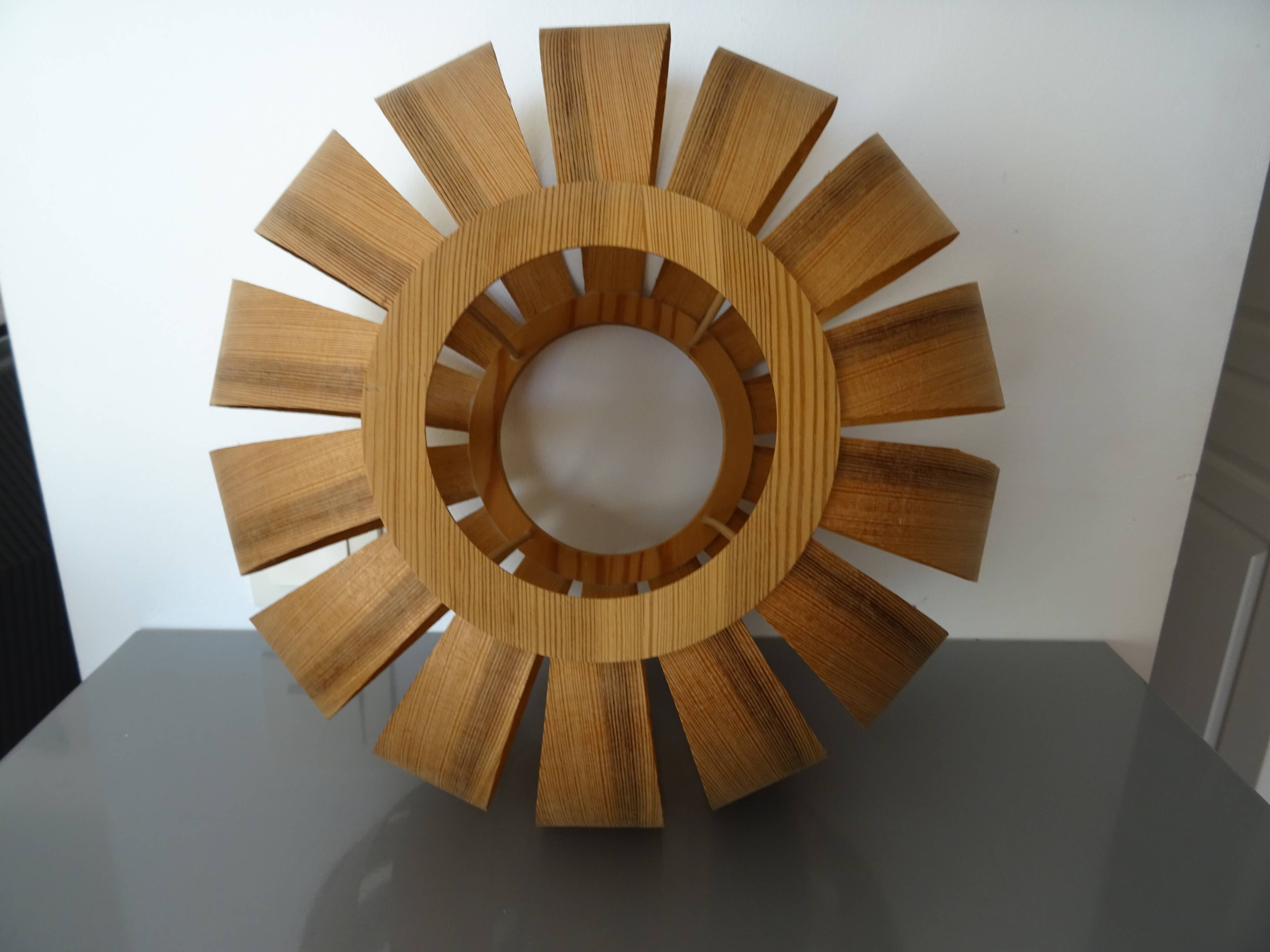 Vintage Scandinavian style suspension chandelier from the 60s/70s