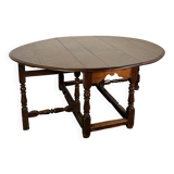 18th-century oak Gateleg drop-leaf dining table