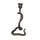 Vintage brass cobra candlestick, 1970s