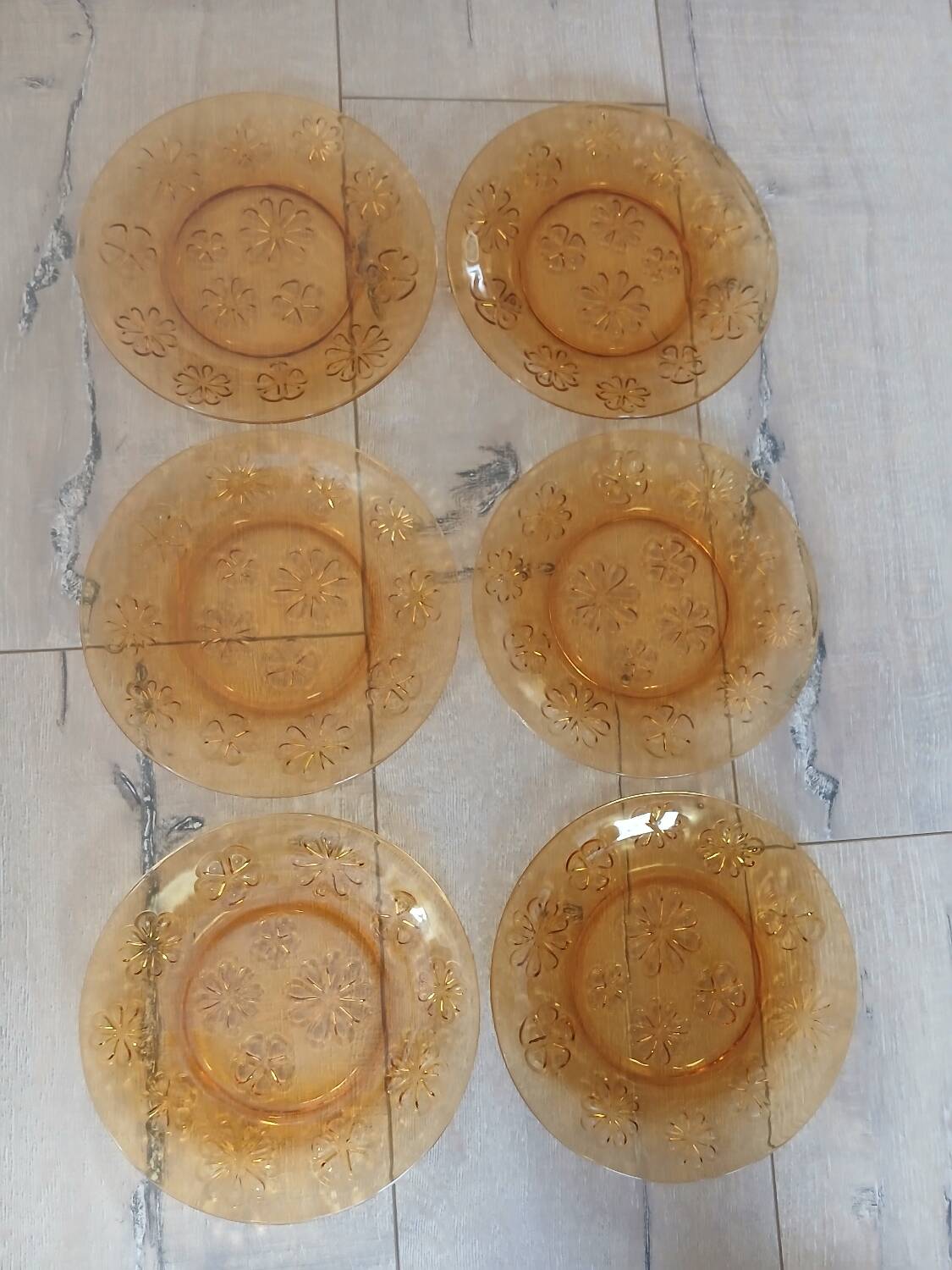 6 assiettes à dessert vintages Vereco