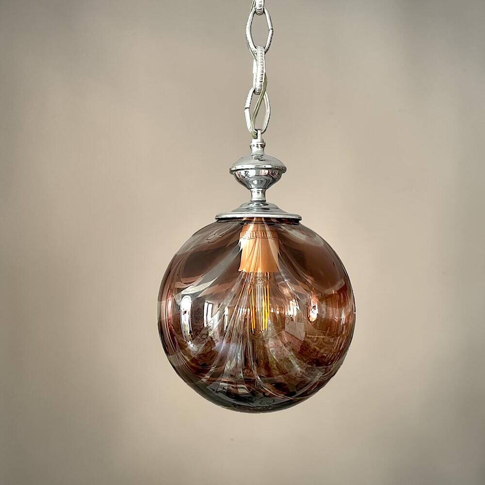 Art Deco style swirl glass light by Marinha Grande