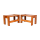 Paire de tables d'appoint en pin massif Suède 1970s