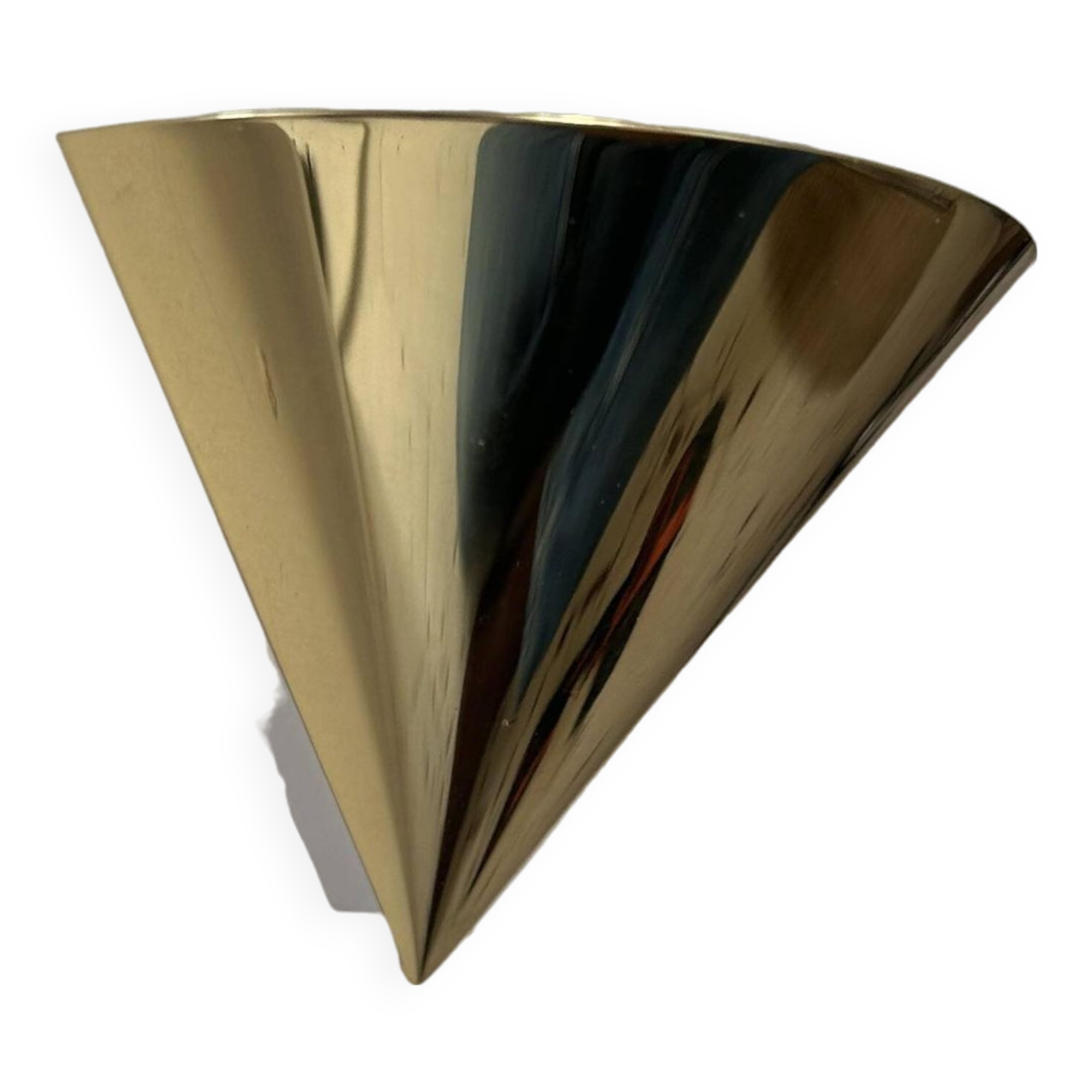 Vintage wall lamp, opaline and brass, Germany 1980s