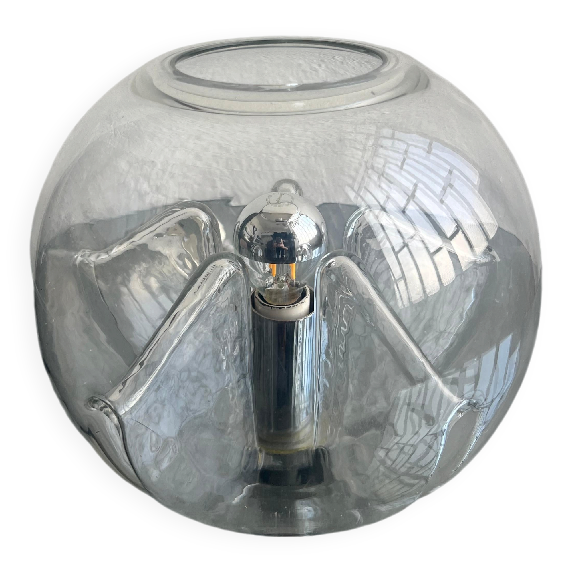 Rare Pair of table/bedsidetabe lamps by Toni Zuccheri for VeArt,  1970's
