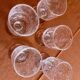 Set of 5 pink bubble glasses – Biot glassware – vintage** Pretty lo