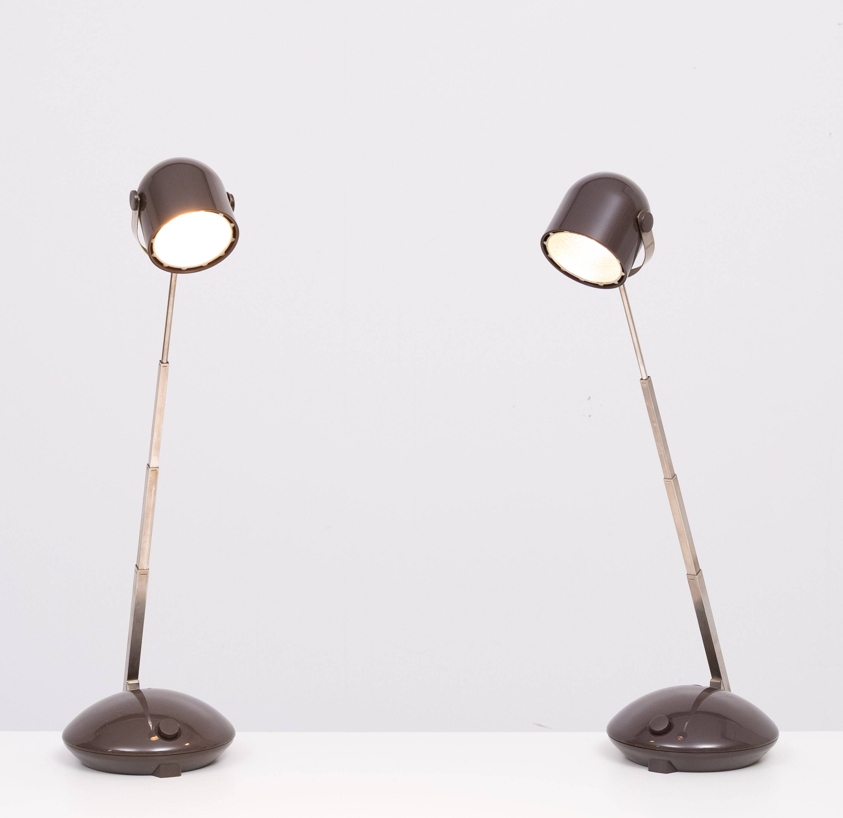 set Telescope German Table Lamps by Eichhof 1970s