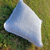 Retro crochet cushion