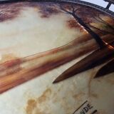 Wrought iron serving tray, Art Nouveau style, Art Deco period, Signed GERMON