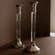 Set of 2 vintage candle holders - acrylic glass and chrome metal, classic design - Italy 1970s - Mid-Century candle holders, gift idea