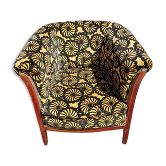 Armchair barrel Art Deco velvet Daisy spirit boudoir dandy