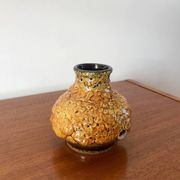 Fat Lava yellow ceramic vase from the 70s