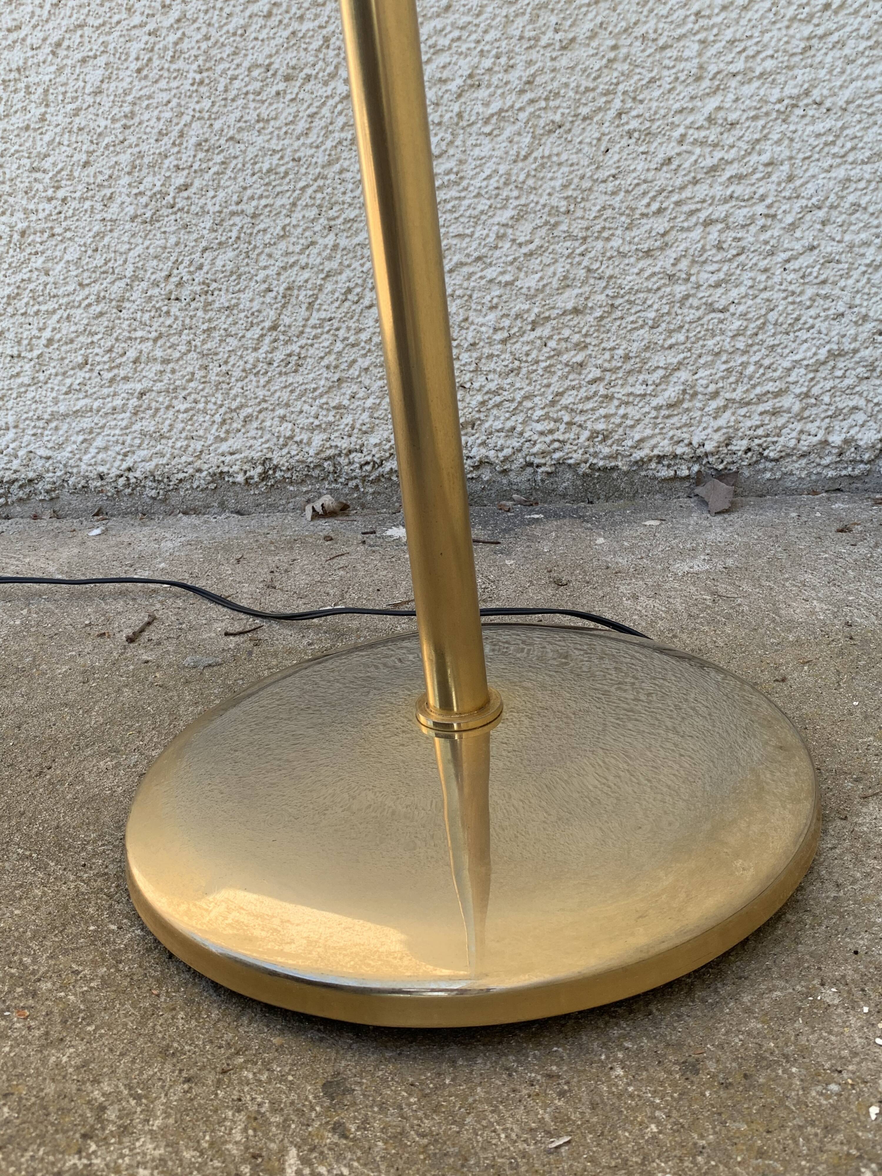 Vintage brass floor lamp with 3 lights, 1960s