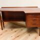 Scandinavian "boomerang" free-form desk in teak - 1960s