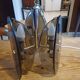 Vintage Chandelier Veca, Chrome and Smoked Glass