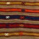 Turkish Red & Blue Striped Kilim Rug, 151x244Cm
