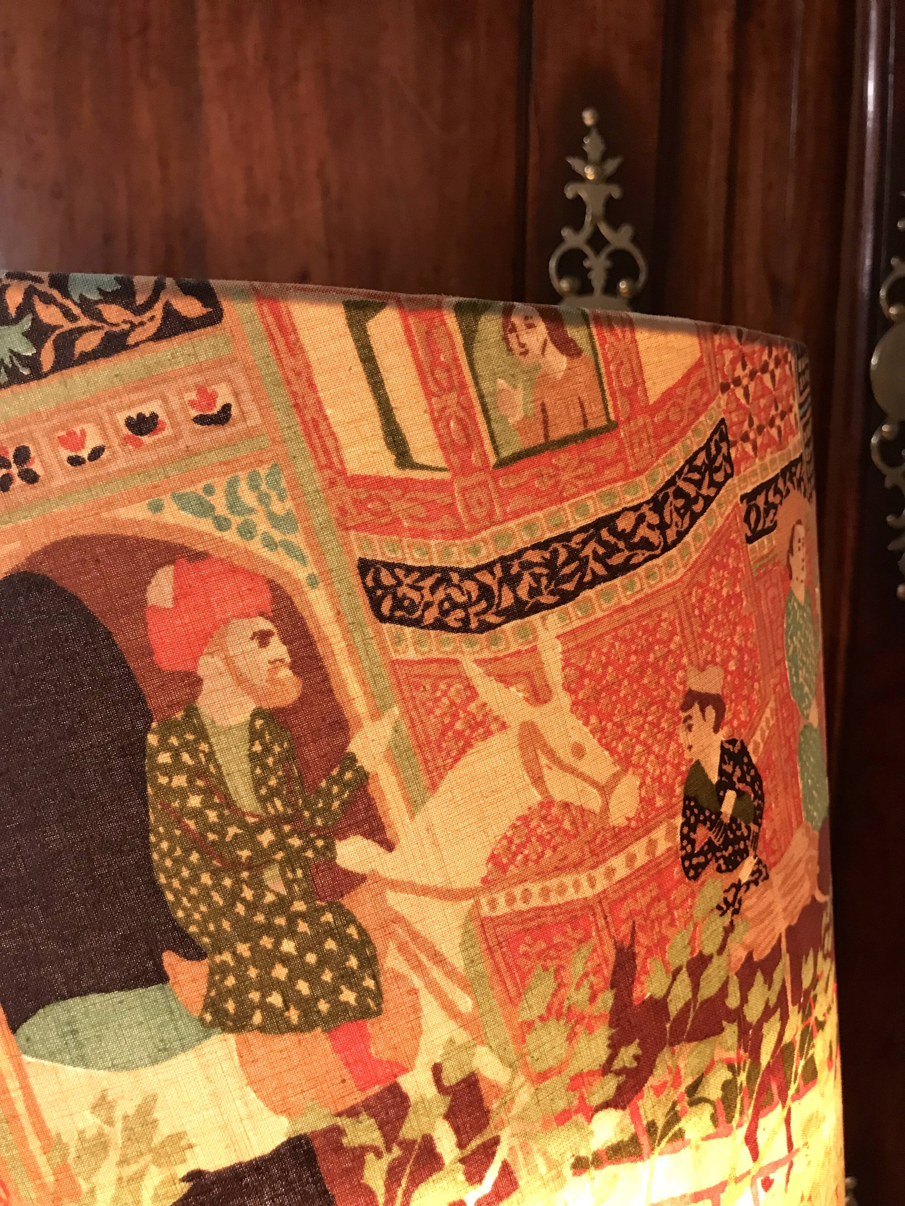 Vintage lampshade persian tales and garden paradise
