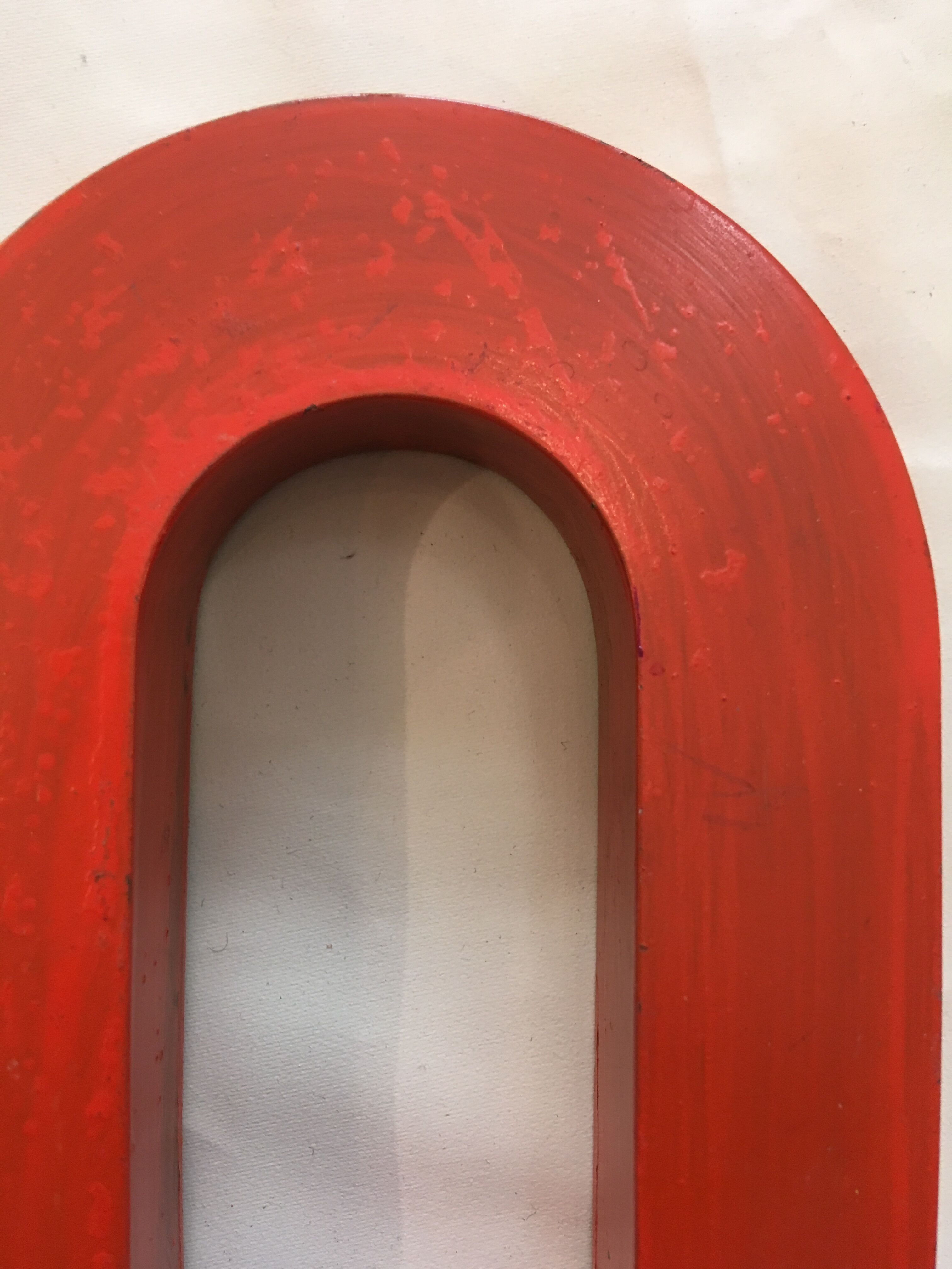 Old letter to sign iron o - 15 cm