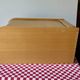 Boîte à rideau vintage en bois / Caisson de bureau ancien