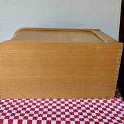 Vintage wooden curtain box / Antique desk box