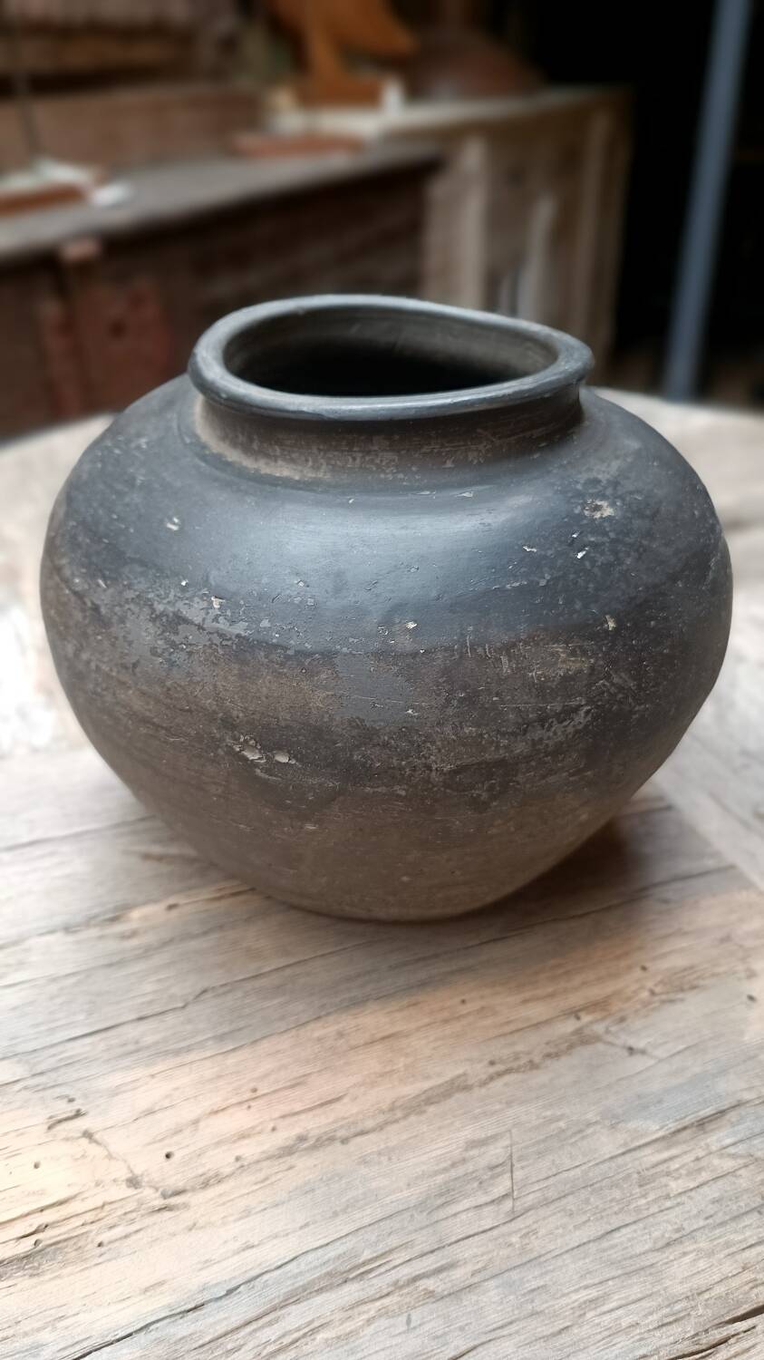 Old Indonesian terracotta water jar