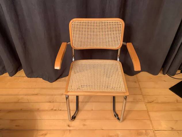 Chair with raffia, Italy, 1980s