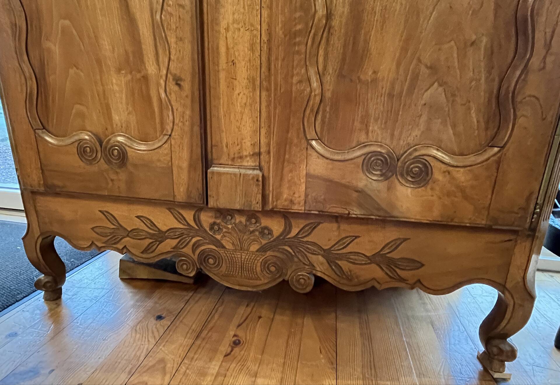 19th-century Vendée wedding armoire in walnut