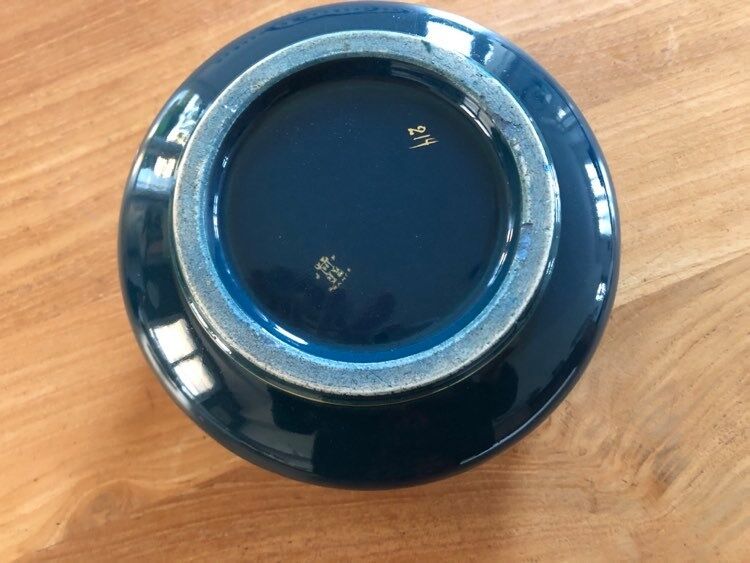 Candy factory Pinon-Heuzé ceramic ceramic golden blue earthenware