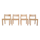 Set of four oak and sisal dining chairs model 401 by JL Moller, Denmark 1970's