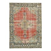 Tapis fait main oriental unique 1980s 242 cm x 338 cm beige laine