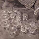 Service verres et carafe à eau cristal Baccarat mimosa
