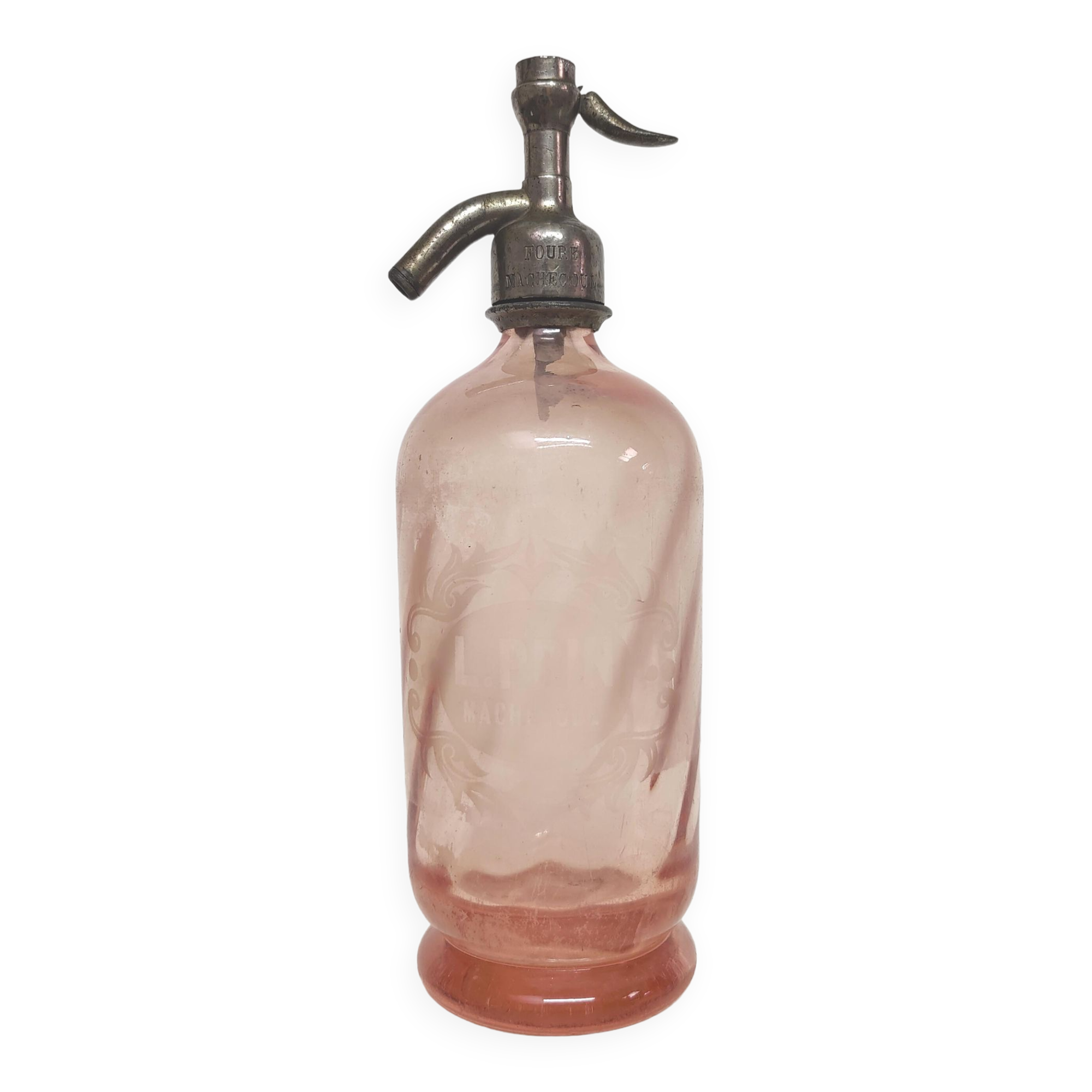 Siphon bistrot glass relief pink Machecoul Loire Atlantique