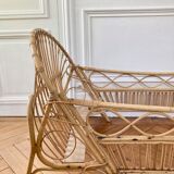 Rattan basket bed