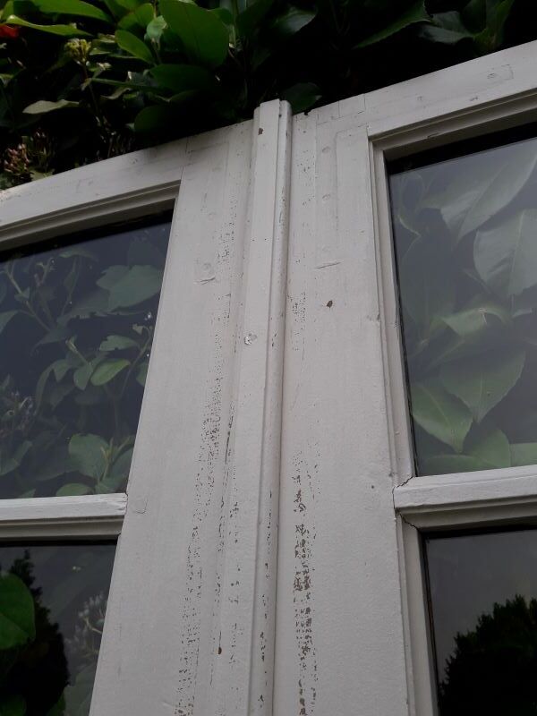 Oak arched bay window door H219xW267,5 small tiles