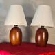 pair of small Scandinavian style bedside lamps 25x15