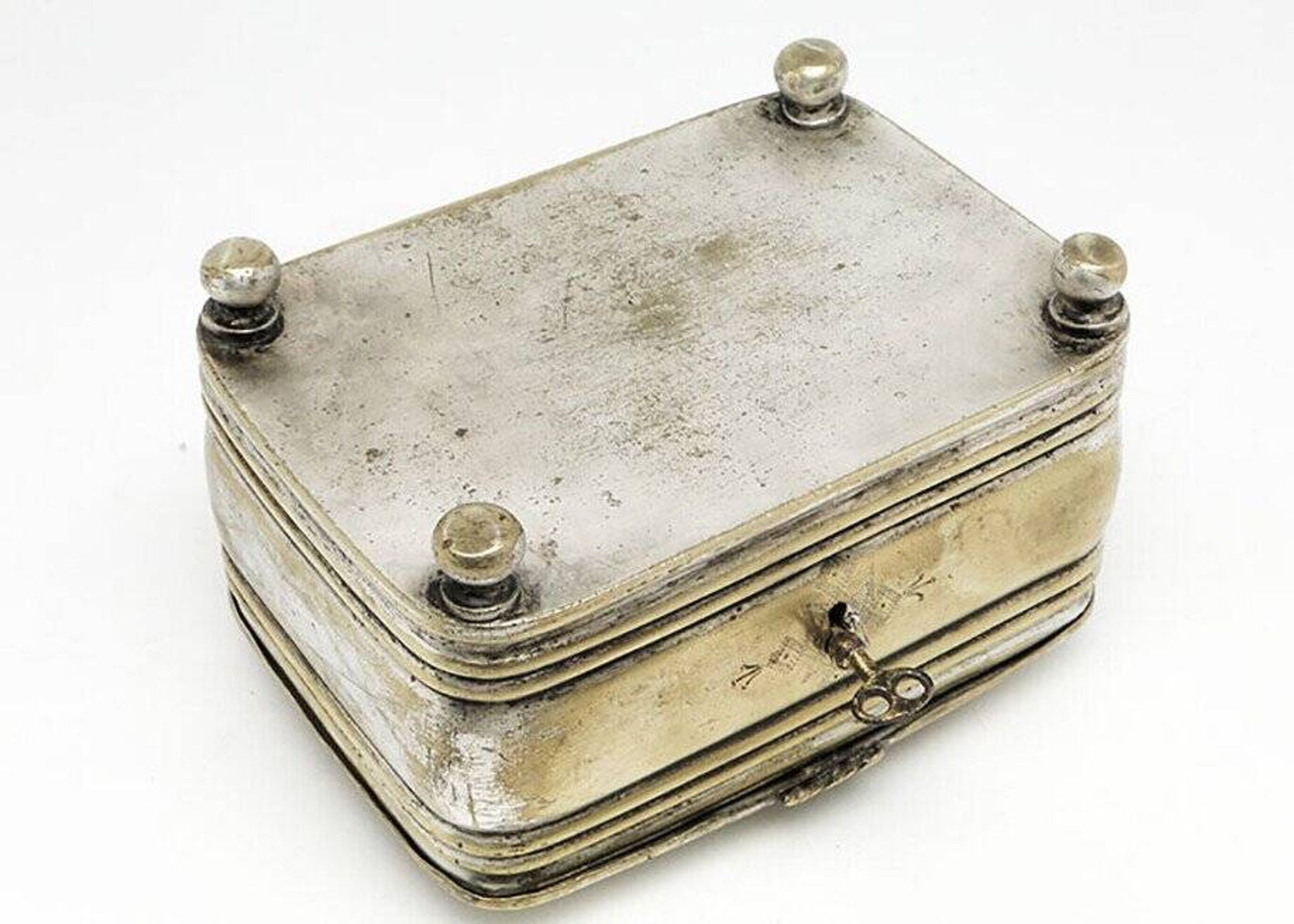 Plated brass sugar bowl from Henneberg Brothers, Warsaw, Poland, 19th century