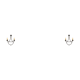 set of two black metal wall lights