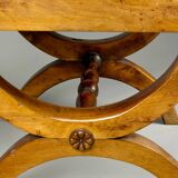 Vintage side table in solid wood with drawer