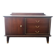 Dark wood sideboard with brass finishes and compass feet