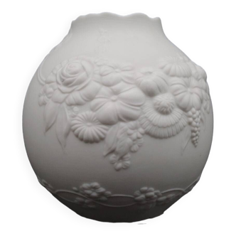 Vase boule en biscuit porcelaine germany signé m frey ak kaiser n°1347