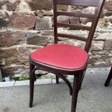 Set de 6 Chaises bistrot Brasserie bentwood bistrot chair shabby chic baumann Thonet simili cuir