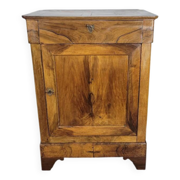 Large Louis Philippe walnut jam cupboard, one-door sideboard